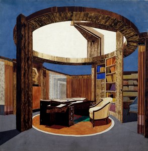 Projecto Hall para uma embaixada realizado por Robert Mallet-Stevens (Mallet Stevens