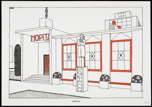Hospital, de A Modern Cite, Desenhos de Rob Mallet-Stevens Architect, 1987