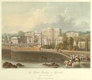 A Residência Britânica em Hyderabad, desenhada em 1813