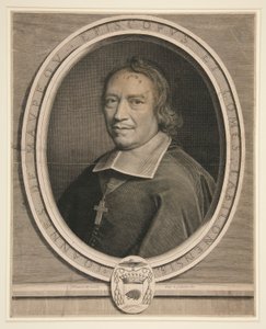 Retrato de Jean de Maupeou, Bispo e Conde de Chalons-sur-Saone de Robert Nanteuil