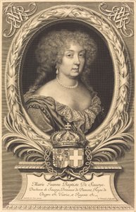 Marie-Jeanne-Baptiste, Duquesa de Savoie de Robert Nanteuil after Laurent Dufour