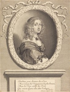 Cristina, Rainha da Suécia de Robert Nanteuil after Sébastien Bourdon