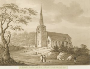 Lichfield - Igreja de São Miguel: desenho sépia