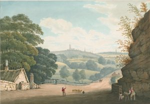 Wolverhampton - vista distante de Tettenhall: pintura a aquarela, 1837