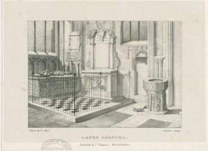 Wolverhampton - &39;Lanes Chancel&39; na Igreja de São Pedro: litografia, sd [c 1844] (impressão)