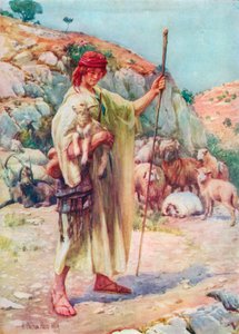 David, o pastor (litografia a cores)