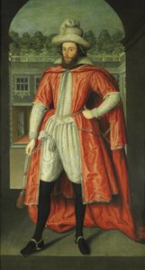 Retrato de William Pope, 1º Conde de Downe 1573-1631 como Cavaleiro do Banho, c. 1610