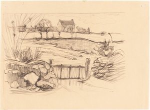 Portão para a casa da fazenda, Pont-Aven de Robert Polhill Bevan