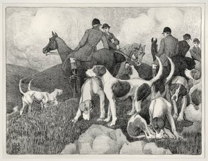 Cena de caça (litho) de Robert Polhill Bevan