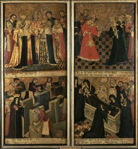 St.Etheldreda, a abadessa de Ely, c.1455 (óleo no painel) de Robert Pygot