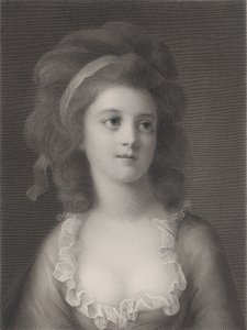Retrato de meio corpo de Sophie ou Apollonia Helena Potocka quando jovem, 1872 de Robert Reyher