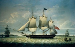 O "Ann" ao largo de Birkenhead, c.1810 (óleo sobre tela)