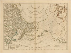 Mapa de 1775 - Os Descobrimentos Russos, do Mapa Publicado pela Academia Imperial de São Petersburgo de Robert Sayer
