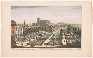 Gezicht op de Giardini Vaticani te Vaticaanstad
Uma vista da Sede do Belvedere no Vaticano, perto de Roma (título sobre o objecto)
Roma (título da série) de Robert Sayer