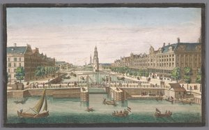 Vista dos Oudeschans em Amsterdã vista do IJ Uma vista de Amsterdã tirada da antiga muralha (título no objeto) Holanda (título da série) de Robert Sayer