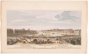 Vista do Pont Neuf sobre o rio Sena em Paris, visto em direcção ao Pont Royal
Uma vista de Paris, tirada do meio da Pont Neuf em direcção à Pont Royal (...) (título sobre o objecto)
Paris (título da série) de Robert Sayer