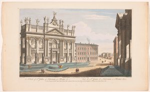 Vista da Igreja de São João de Latrão em Roma Uma vista de São João de Latrão, em Roma & c (título no objeto) Roma (título da série)