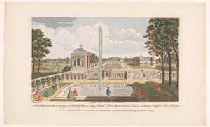 Gezicht op het Schloss Moritzburg
Uma vista de Moretsburg na Saxónia, um dos lugares de caça do rei da Polónia (título sobre o objecto)
Saksen (título da série) de Robert Sayer
