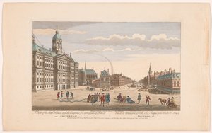 Vista do Stadhuis em Amesterdão com bombeiros na Praça da Barragem
Uma vista da Stad House e dos motores de extinção de incêndios em Amesterdão (título sobre o objecto)
Holanda (título da série) de Robert Sayer