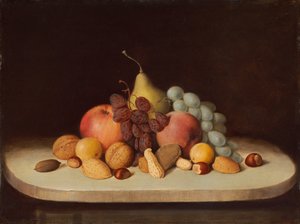 Natureza morta com frutas e nozes de Robert Seldon Duncanson
