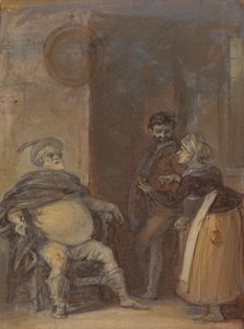 Falstaff com Mistress Quickly e Bardolph