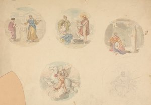 Cinco vinhetas de Cenas da Antiguidade de Robert Smirke