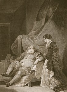 Henry the 8th e Catherine Parr, gravados por George Noble, ilustração de "The History of England", de David Hume, pub. por R. Bowyer, Londres, 1812 de Robert Smirke