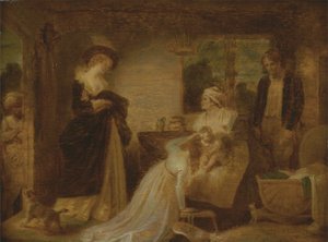 The Seven Ages of Man: The Infant (do Ato II, Cena vii de &39;As You Like it&39;, de William Shakespeare) c.1798-1801 (caneta e tinta e óleo no painel)