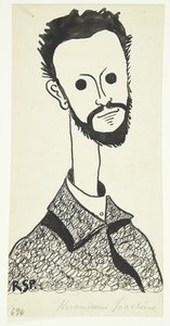 Retrato do pintor e ceramista Chr. Joaquim (1870-1943) de Robert Storm Petersen