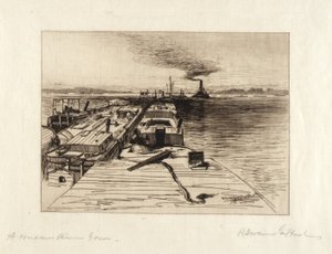 Um reboque no rio Hudson de Robert Swain Gifford