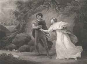 Pisanio and Imogen Shakespeare, Cymbeline, Act 3, Scene 4..., publicado pela primeira vez em 1801, reeditado em 1852.