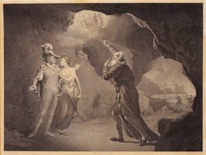 Próspero, Fernando e Miranda. De "A Tempestade" de William Shakespeare, Ato 4, Cena 1