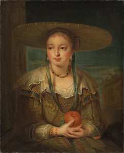 Pomone - Pomona, por Tournieres, Robert (1667-1752). Óleo sobre tela. Tamanho: 78x64 cm. Nationalmuseum Estocolmo