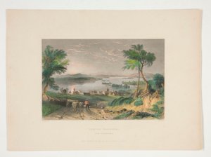 Centre Harbour, Lago Winnipesaukee, ilustração para Nathaniel Parker Willis de Robert Wallis