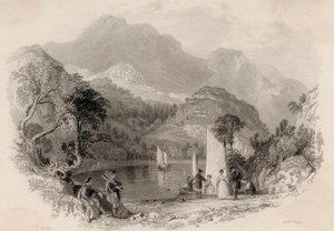 Pass of the Trossachs, Loch Katrine, Escócia (gravura)