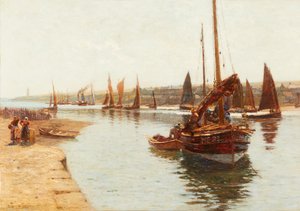 Chegando da Pesca do Arenque, Montrose (óleo sobre tela)