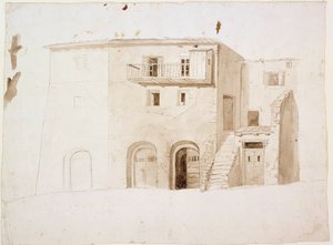 TOPIC de Itália: casa de pedra com dois portões e escadas no meio de Robert Wilhelm Ekman