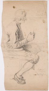 Jovem sentado com um fato de Taala de Robert Wilhelm Ekman