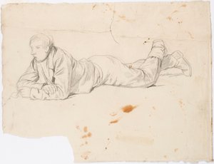 Rapaz deitado de barriga para baixo de Robert Wilhelm Ekman