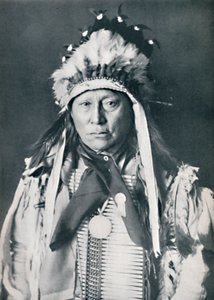 Um chefe Sioux em sua pintura de guerra, 1912