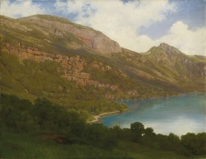Vista do Rigi com vista para o Lago Lucerna, 1857 de Robert Zund