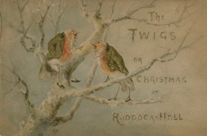 Ilustração para os galhos ou Natal no Ruddock Hall de Robert after Dudley