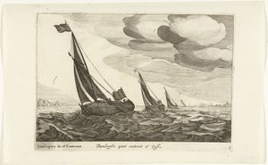 Damloopers
Damloopers groot omtrent 16 Last / Damloopers de 16 Tonneaux (título sobre o objecto)
Tipos de navios holandeses, 1627 (título da série)
Navires Diversos Don ton se sert dans les Provinces Unies / Icones Variarum Navium Hollandicarum quarum u