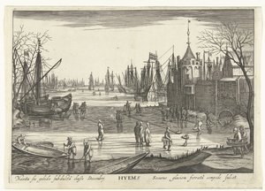 Inverno
Hyems (título sobre o objecto)
As quatro estações em paisagens marinhas (título da série) de Robert de Baudous