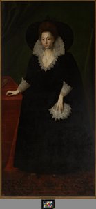 Frances Walsingham, esposa de Sir Philip Sidney, c.1570-1632 (óleo sobre tela) de Robert the Elder (attr. to) Peake