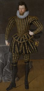 Retrato de um homem, provavelmente Sir John Scott (1564-1616), por volta de 1600-1605 (óleo sobre tela)