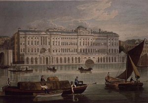 Vista da Somerset House, pub. 1821 por Colnaghi & Co.
