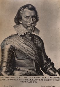 Conde Ernst von Mansfeld, general alemão da Guerra dos Trinta Anos, século XVII 1894