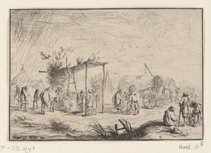 Agricultor num acampamento
Diferentes acampamentos (título da série) de Robert van den Hoecke