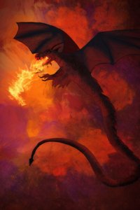 Dragão de Fogo, 2022 (digital) de Roberta Murray